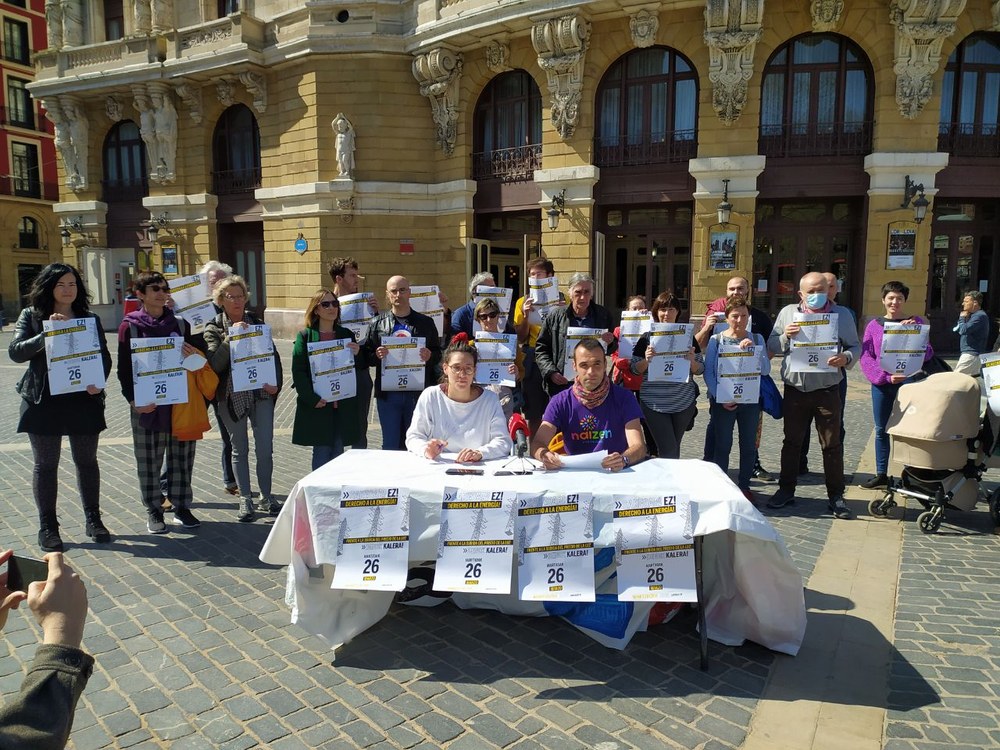 El 26 de marzo, manifestación en Bilbao contra la subida del precio de la luz bajo el lema “Sakeoari Ez. ¡Derecho a la energía!”