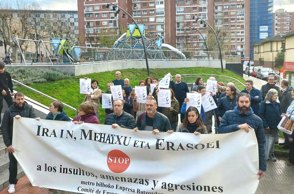 El Comité de Empresa pide a Metro Bilbao que, ante las agresiones, proteja a los trabajadores de forma pública y contundente