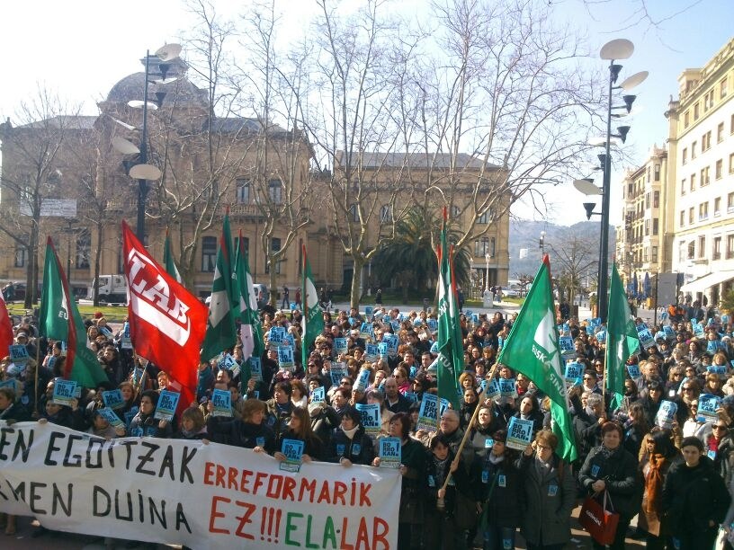 Los tres días de paro en las Residencias de Gipuzkoa han sido secundados por la casi totalidad de las trabajadoras y trabajadores