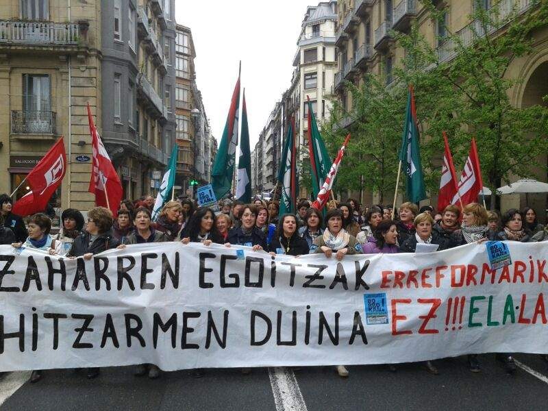 El personal de las residencias de Gipuzkoa ha llevado a cabo cinco días de huelga