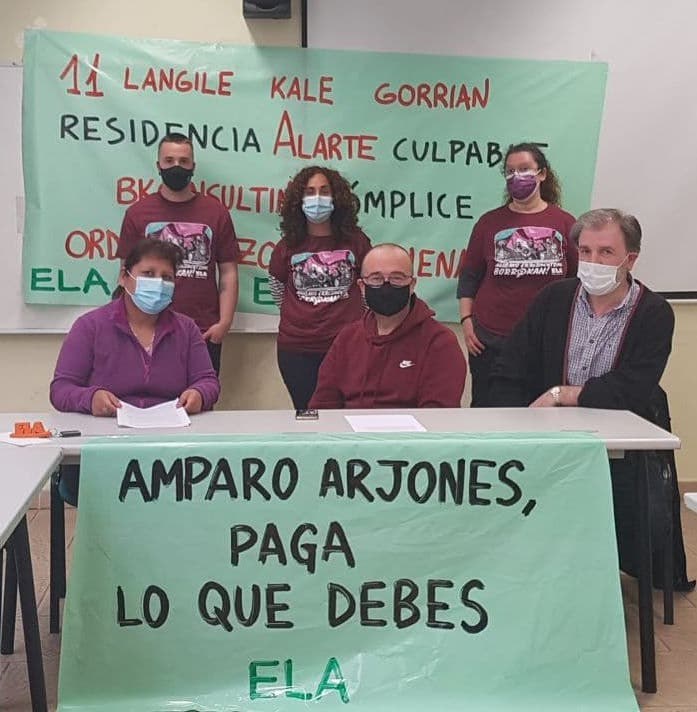 ELA achaca a la pésima gestión de la dirección el cierre de la Residencia Alarte, el despido de sus 11 trabajadoras y el impago de 3 meses de salarios