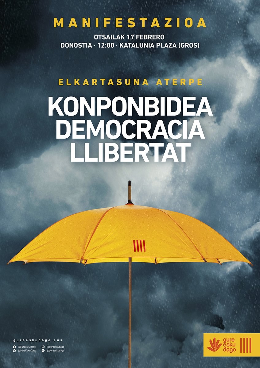 ELA apoya la manifestación convocada por Gure Esku Dago para el 17 de febrero en Donostia