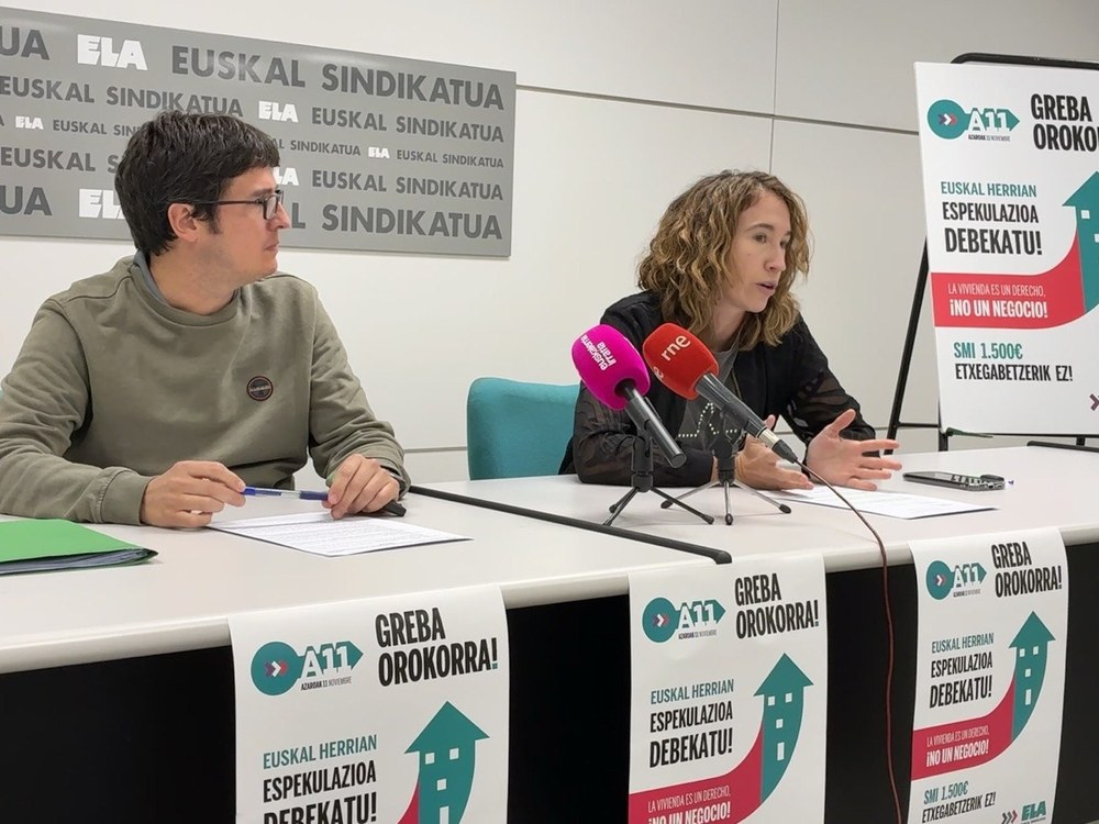 ELA apremia al Gobierno de Navarra y a sus socios que no aprueben un presupuesto con solo el 1,6% para vivienda