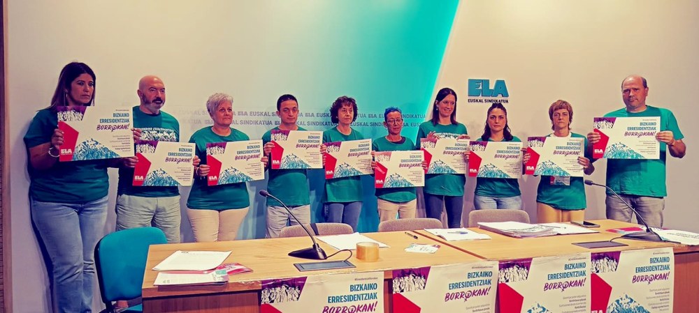 ELA convoca huelga los días 4, 5 y 6 de octubre en las residencias de Bizkaia