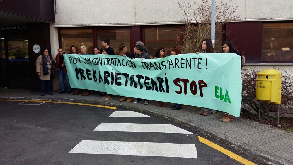 ELA denuncia la precariedad en el Hospital Bidasoa