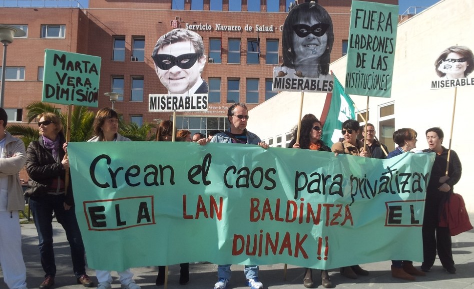 ELA denuncia las privatizaciones en Osasunbidea