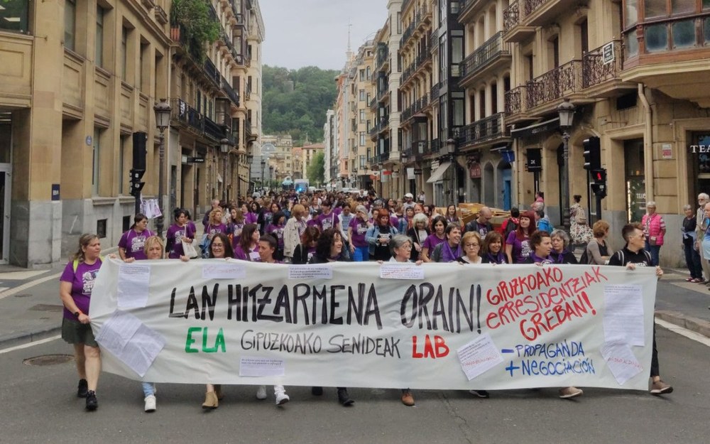 ELA exige a la Diputación de Gizpuzkoa que asuma su responsabilidad e impulse una negociación real	 en la jornada 258 de huelga en las residencias de Gipuzkoa