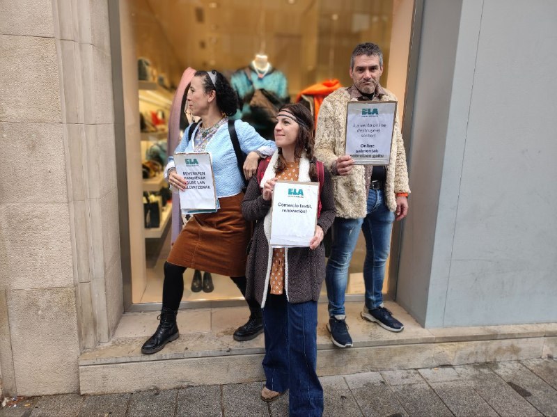 ELA exige a las principales empresas del comercio textil de Navarra negociar el convenio