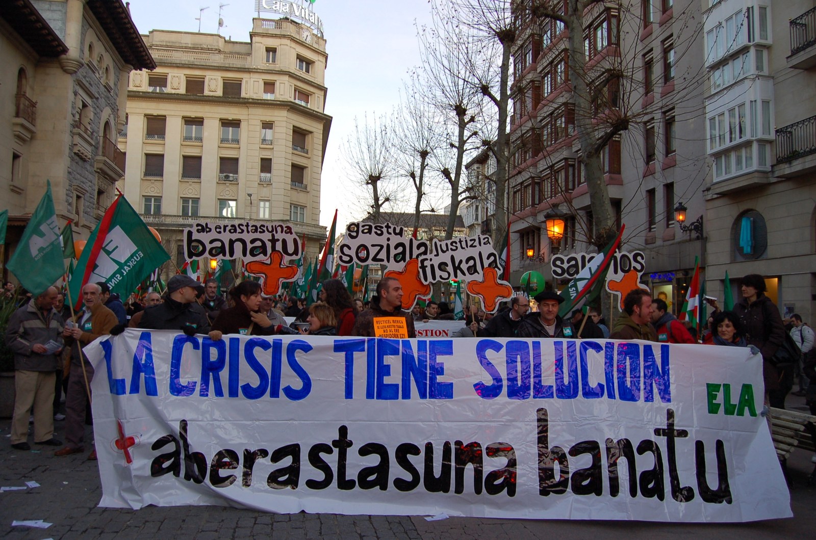ELA inicia en Gasteiz una larga campaña para protestar contra la crisis