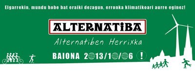 ELA llama a hacer frente al desafío climático apoyando “Alternatiba” en Baiona el día 6 de Octubre