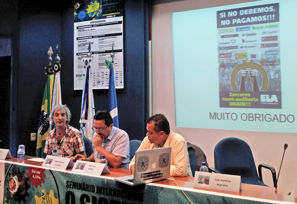 ELA participa en Brasilia en un debate sobre la “Deuda ilegítima”
