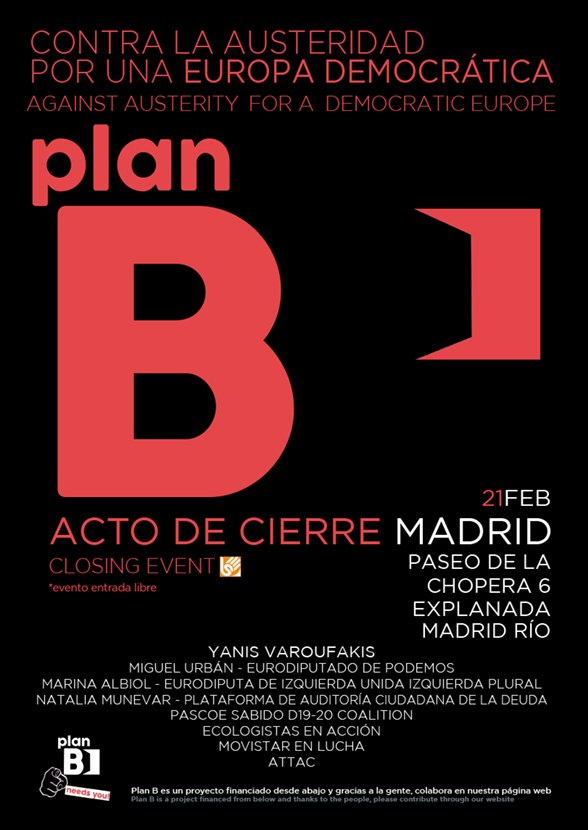 ELA participará en las jornadas organizadas por la iniciativa Un plan B para Europa