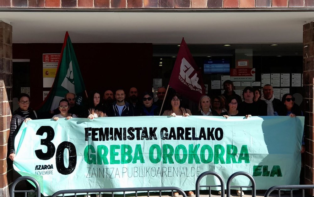 ELA reivindica en Tudela un sistema de cuidados público, gratuito y de calidad