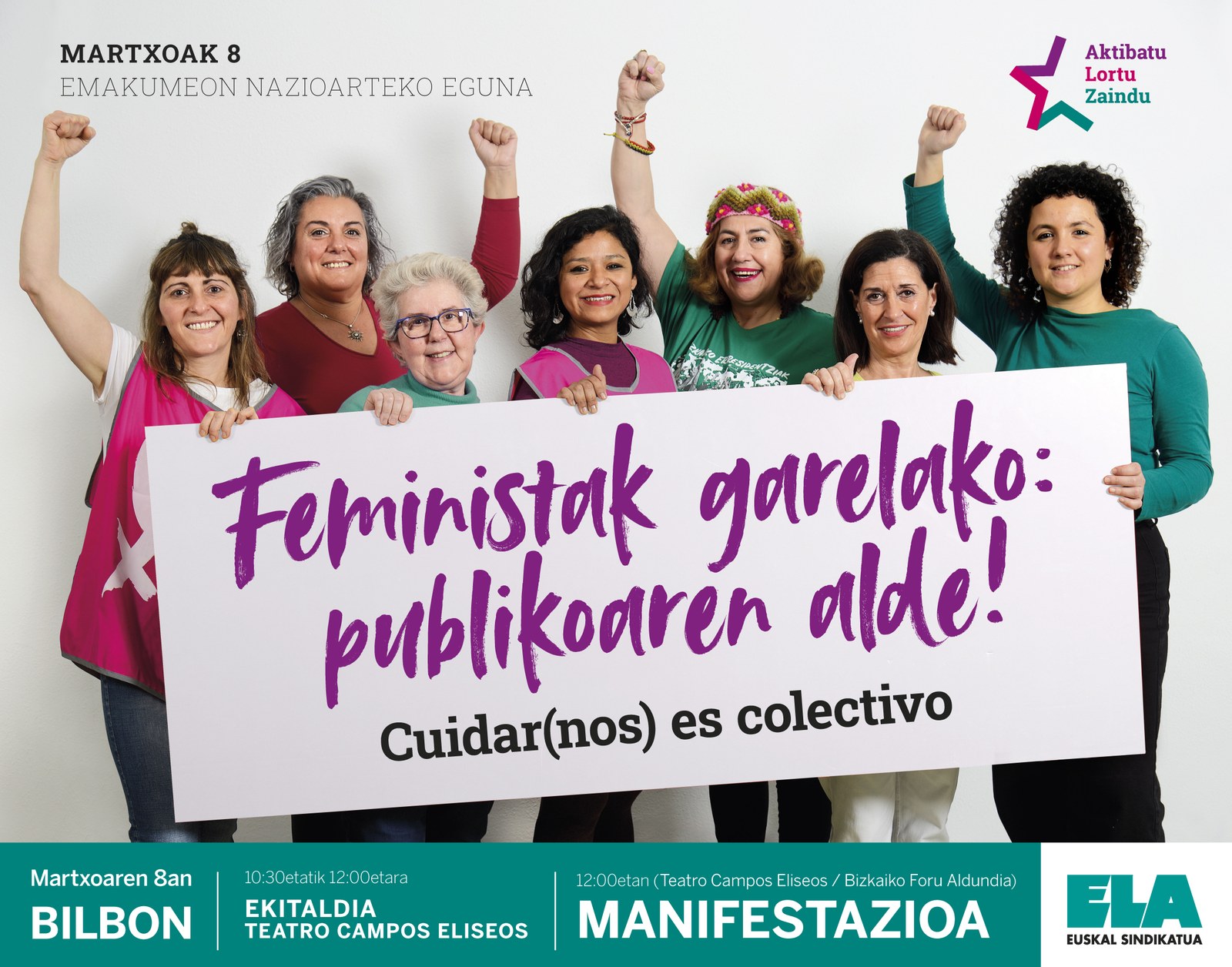 ELA reivindicará el valor de los trabajos de cuidado y la publificación de los servicios esenciales