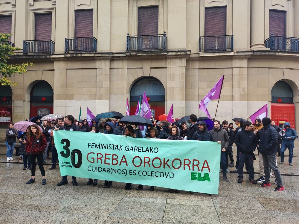 ELA reúne en una asamblea a su militancia de Pamplona de cara a la Huelga General Feminista