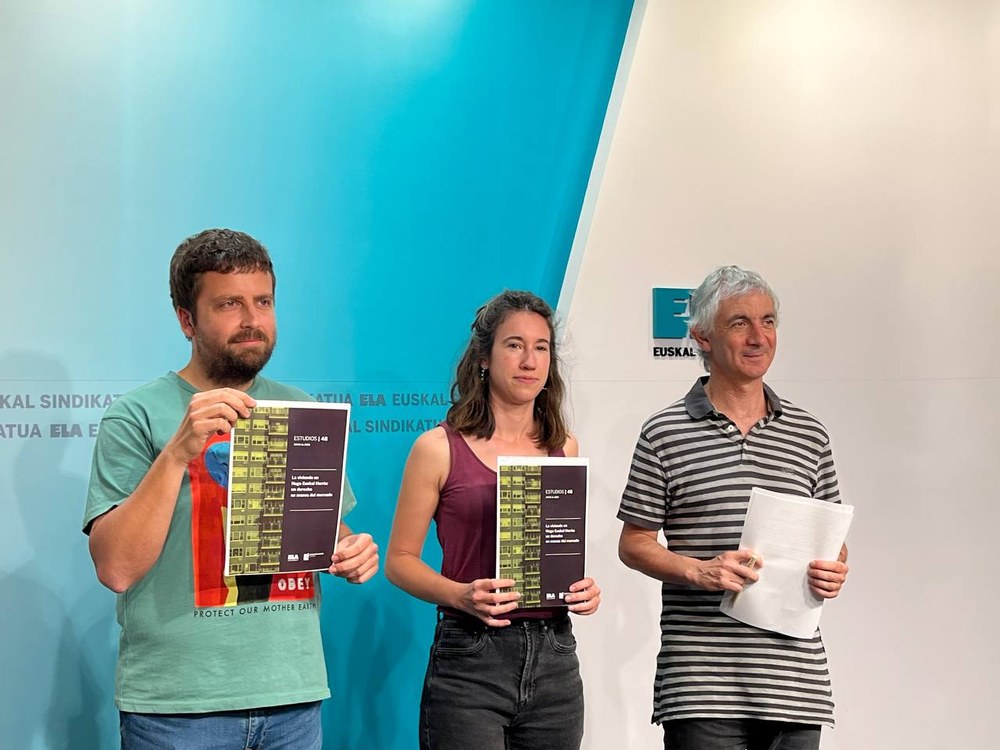 En las capitales de Hego Euskal Herria no hay viviendas habitables en alquiler por menos de 600 euros, el 30% del salario medio