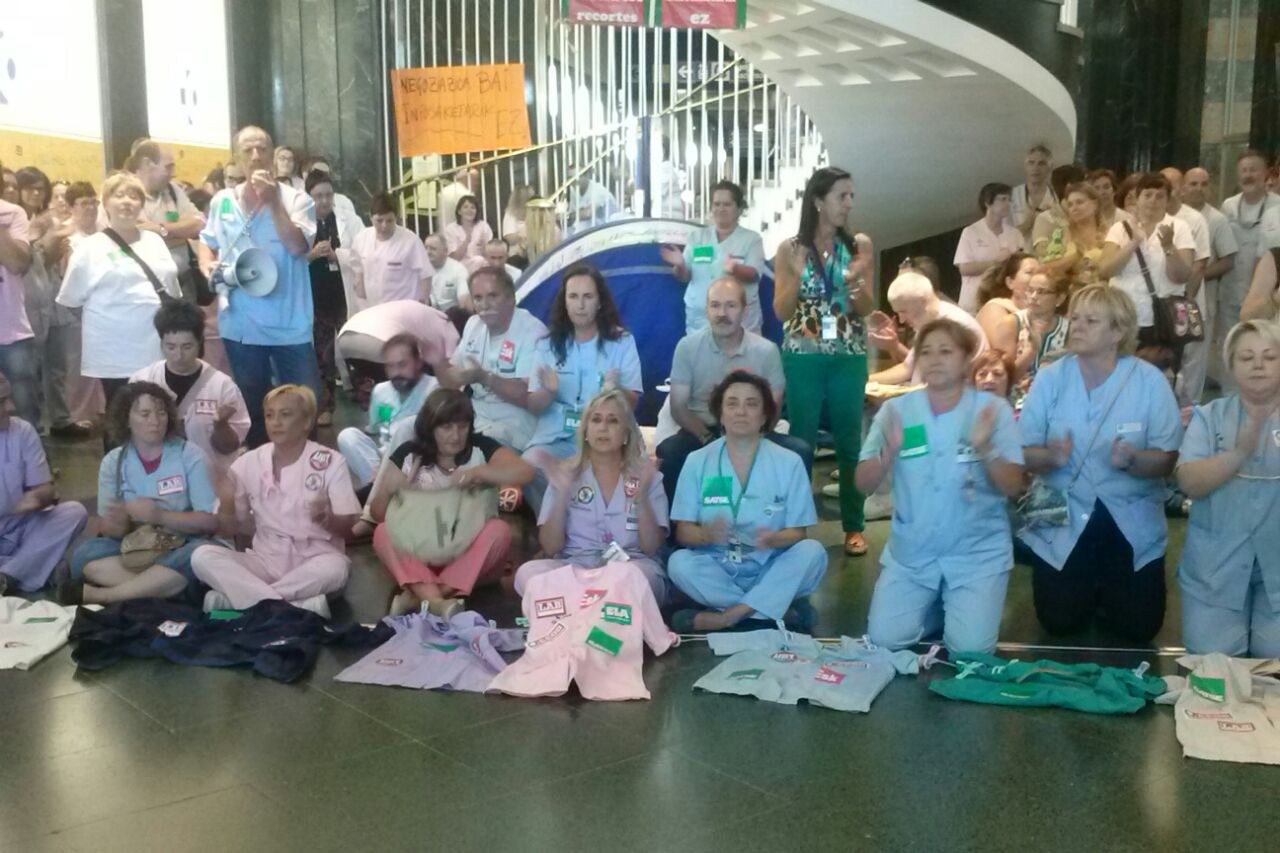 Encierros en los hospitales de Osakidetza