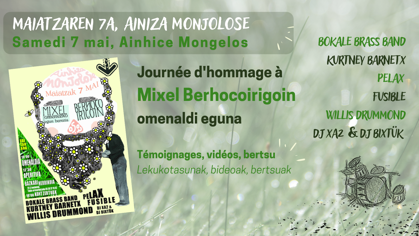 Este sábado, 7 de mayo, homenaje a Mixel Berhocoirigoin, quien fuera presidente de la EHLB, en Ainhize-Monjolose