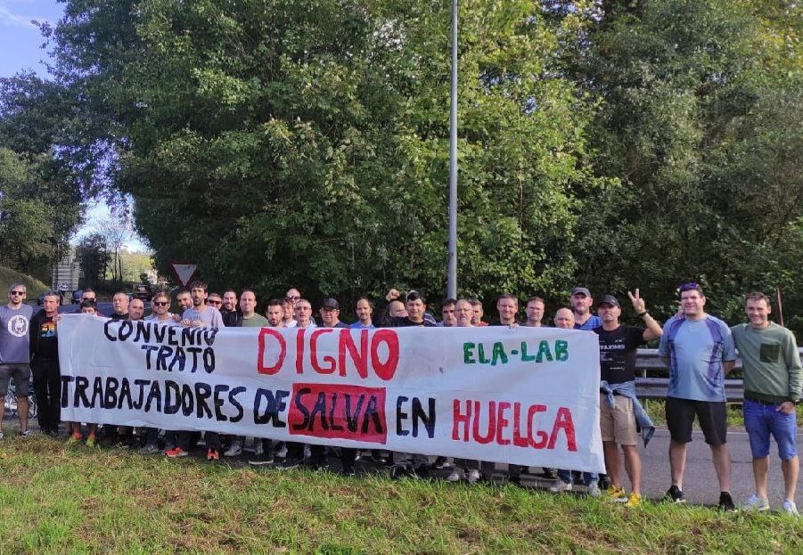 Éxito en el primer día de huelga en la empresa Salva (Lezo)