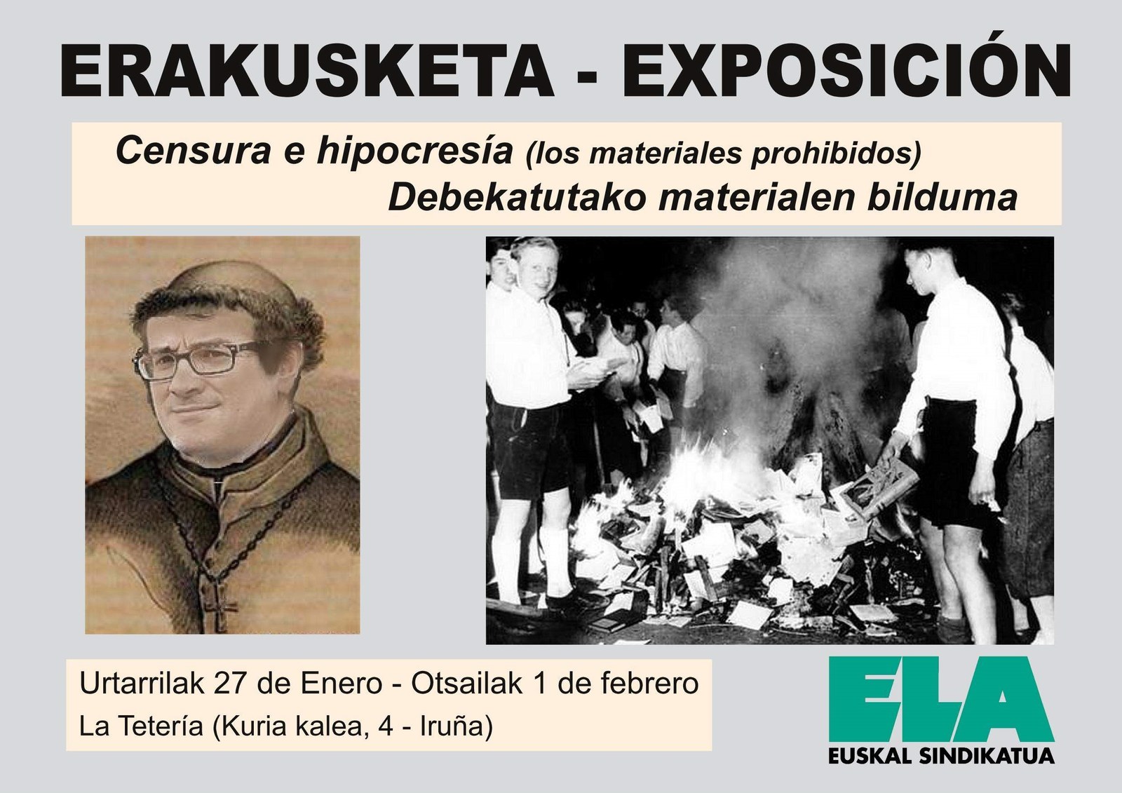 Exposición  sobre los libros censurados por el Departamento de Educación de Navarra