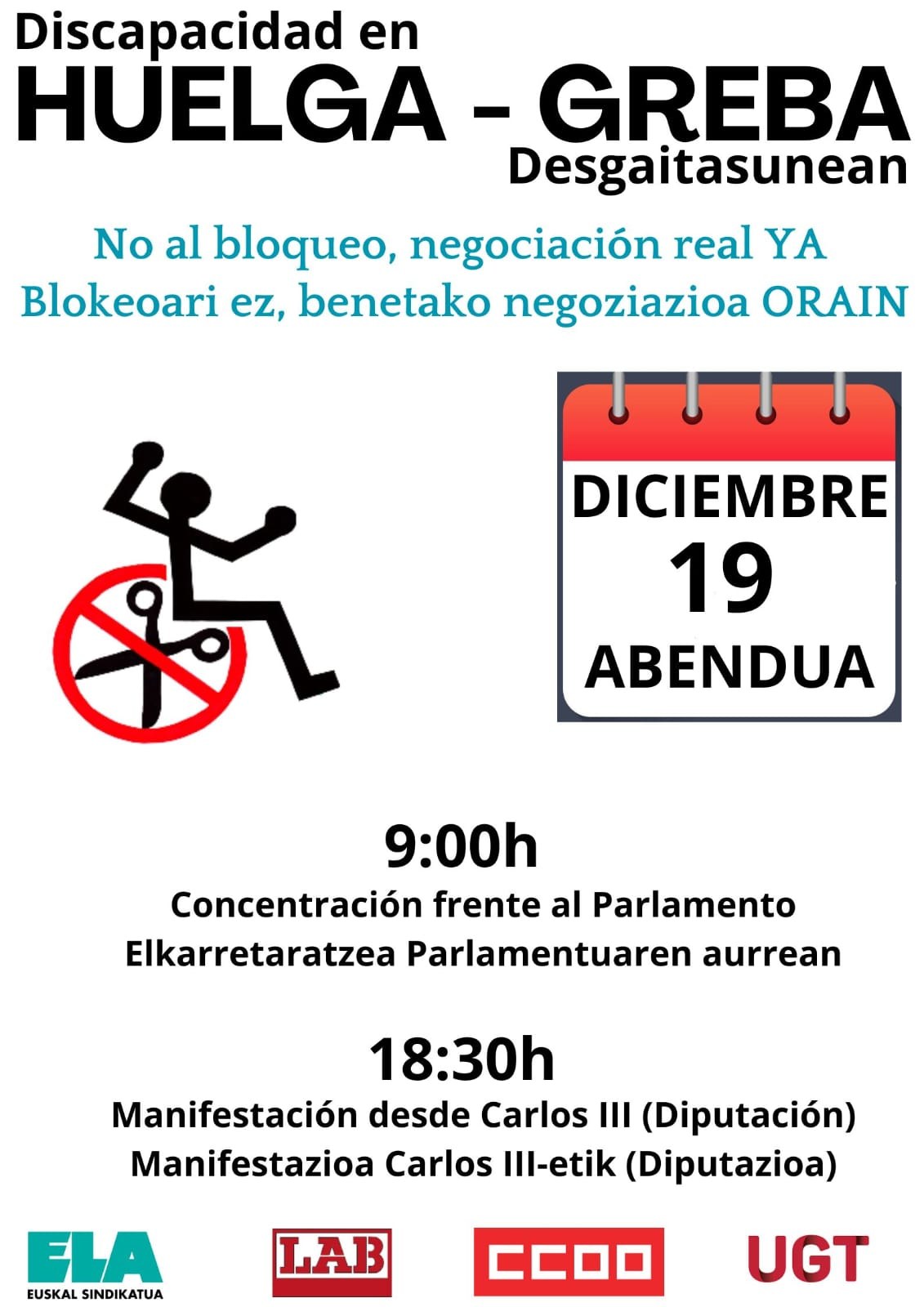 Huelga el 19 de diciembre para avanzar en la negociación del convenio