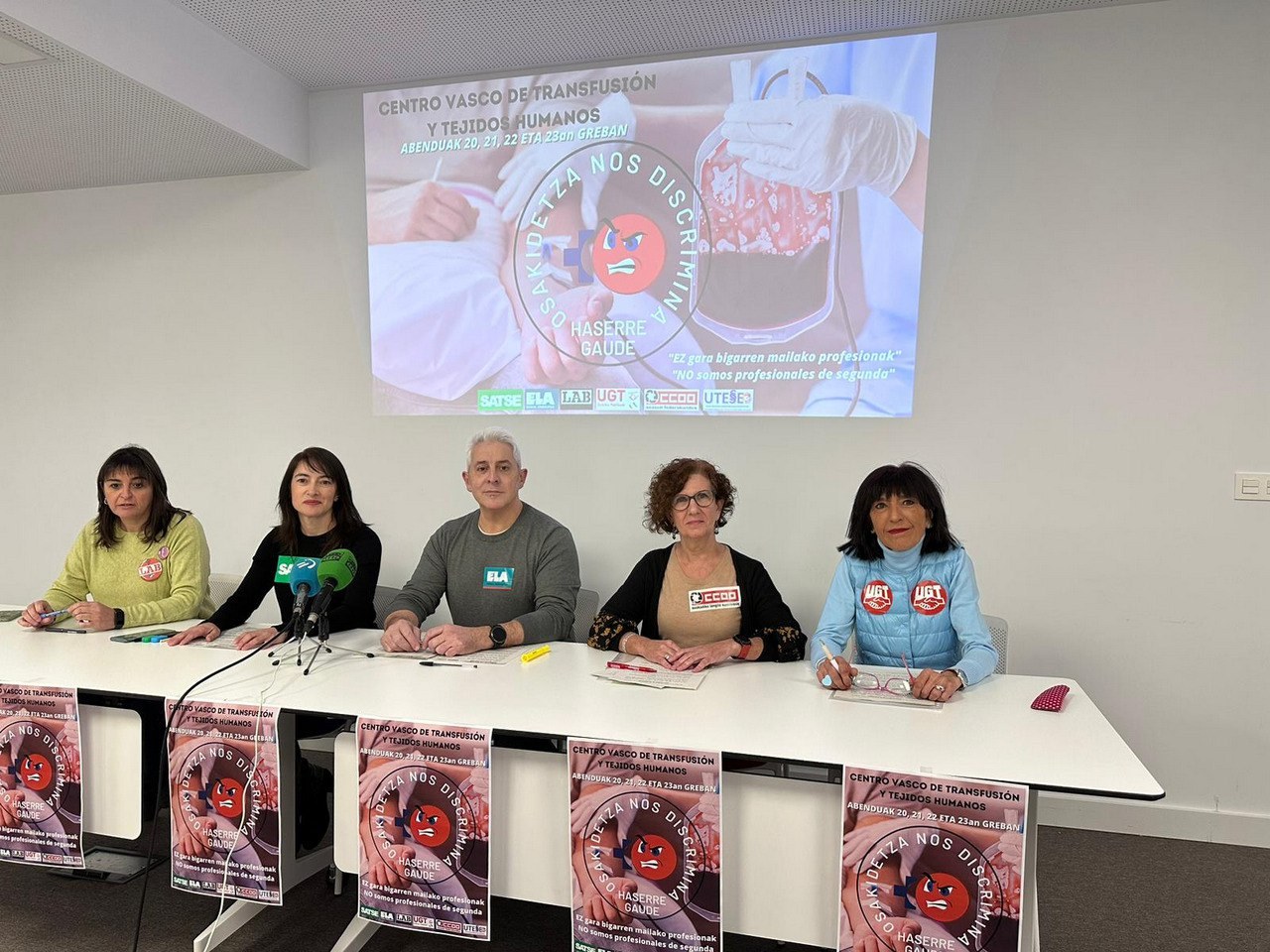 Huelga en el Centro Vasco de Transfusiones por la equiparación salarial con Osakidetza