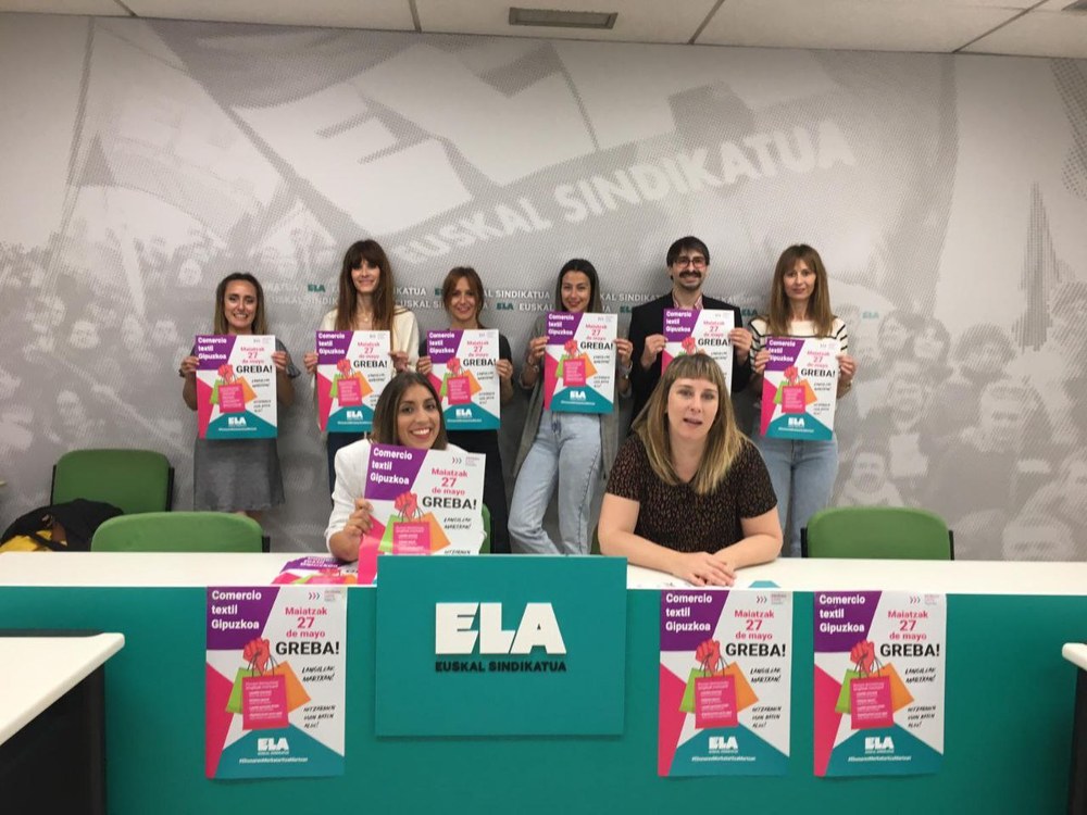 Huelga en el comercio textil de Gipuzkoa, el 27 de mayo