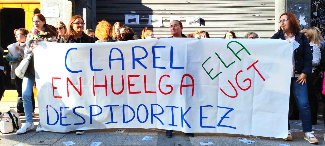 Huelga en las tiendas de Clarel de Bizkaia