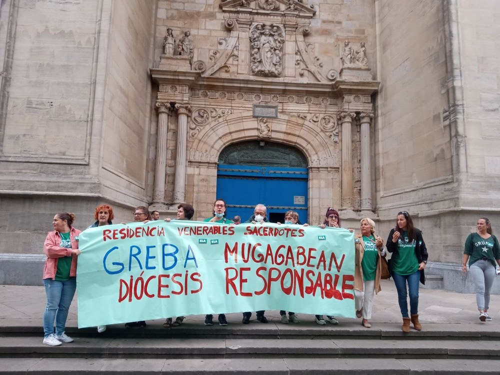 Huelga indefinida en la residencia Venerables Sacerdotes de Bilbao, desde hoy