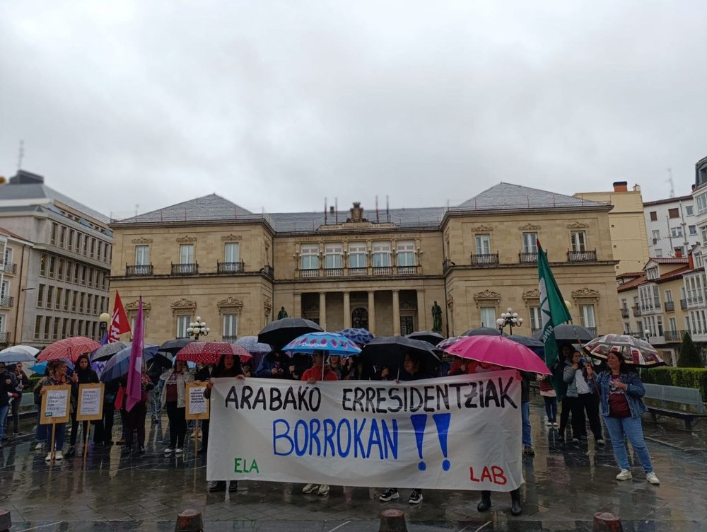 La huelga convocada por ELA y LAB ha tenido un seguimiento considerable