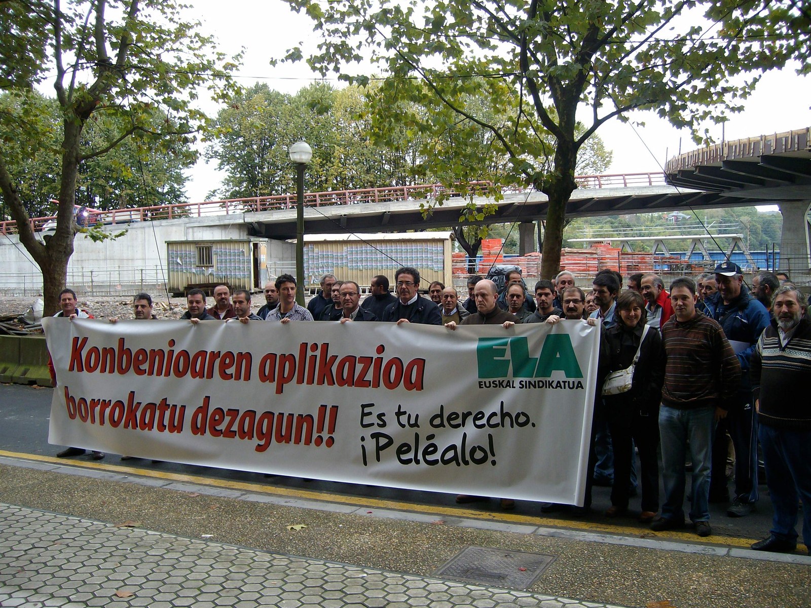 La huelga de la construcción en Gipuzkoa tiene un seguimiento generalizado