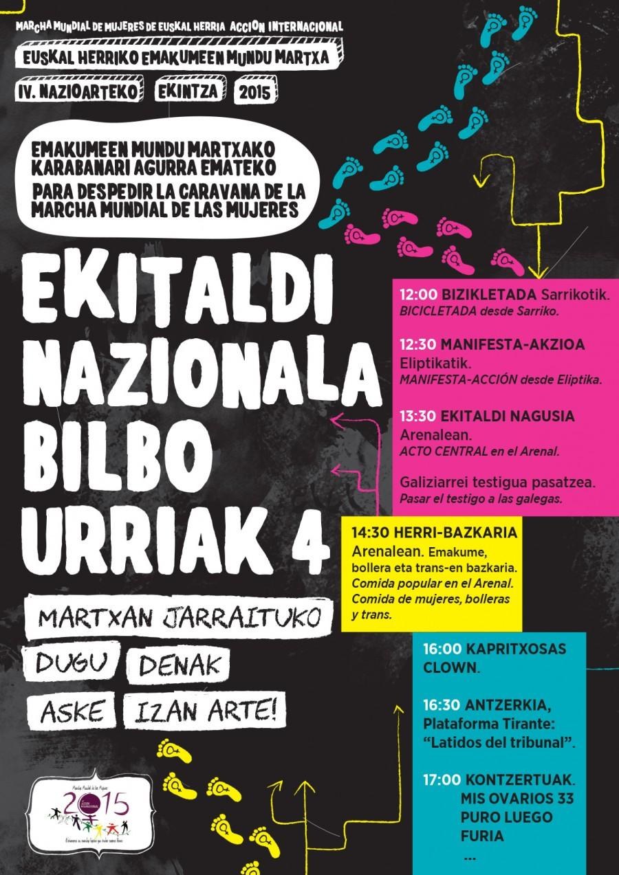 La Marcha Mundial de las Mujeres llega a Gasteiz y Bilbo