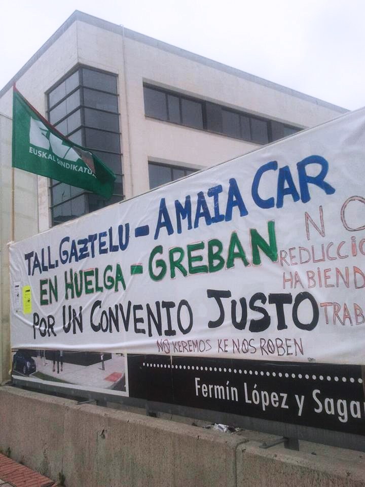 La plantilla de AMAIA CAR– TALLERES GAZTELU cumple 100 dias en huelga