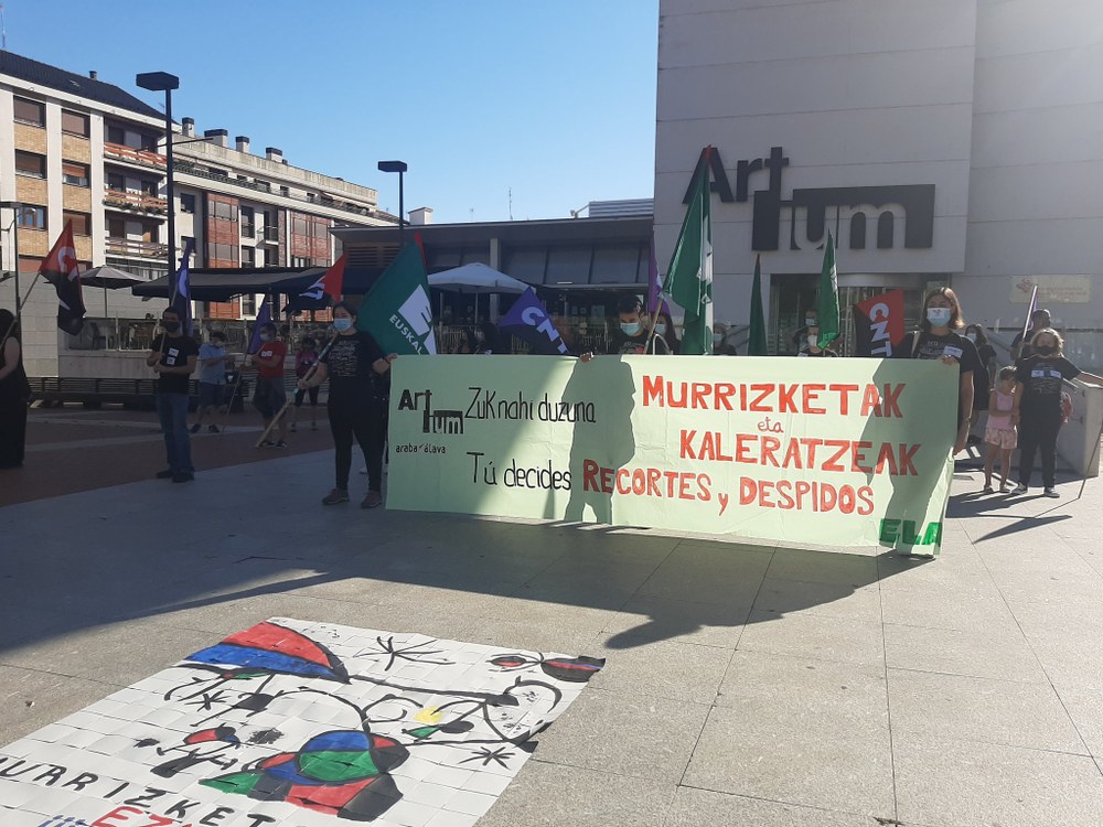 La plantilla de Artium anuncia un nuevo ciclo de huelgas si la negociación no va por buen camino