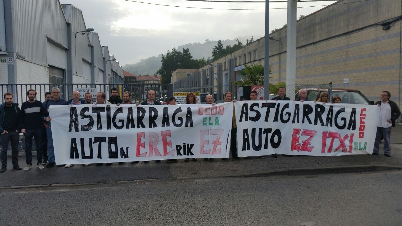 La plantilla de Astigarraga Auto inician una huelga indefinida