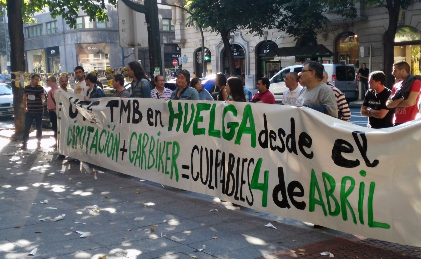 La plantilla de TMB Arraiz  seis meses en huelga