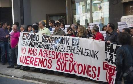 La plantilla de Lanbide reclaman medidas sociales para acabar con las agresiones