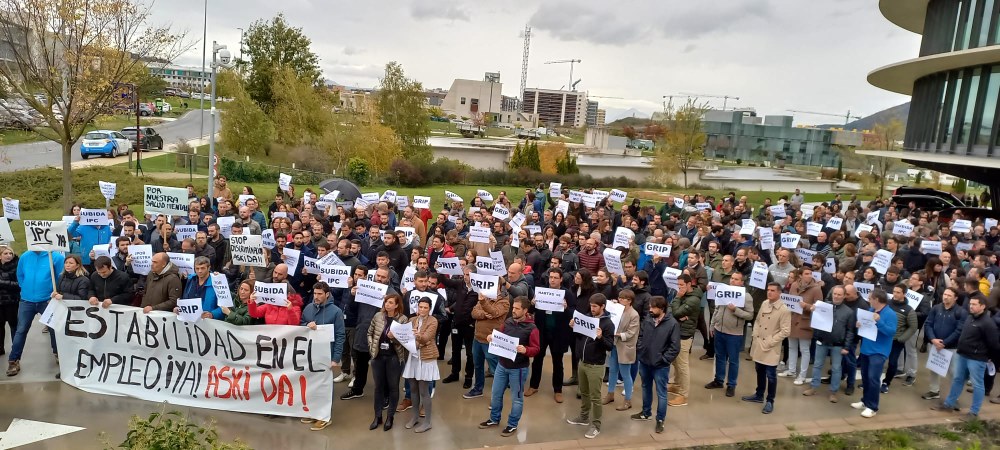 La plantilla de Siemens Gamesa se moviliza para exigir estabilidad y defender las condiciones de sus empleos
