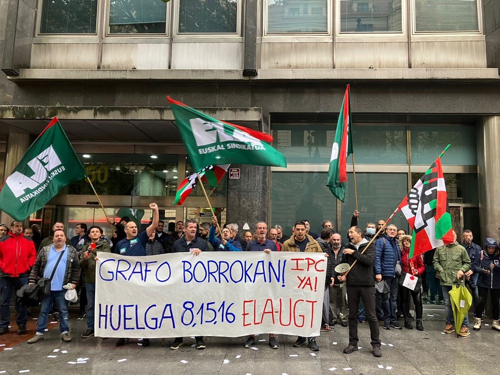 La producción sigue totalmente parada en el segundo día de huelga en el Grupo Grafo