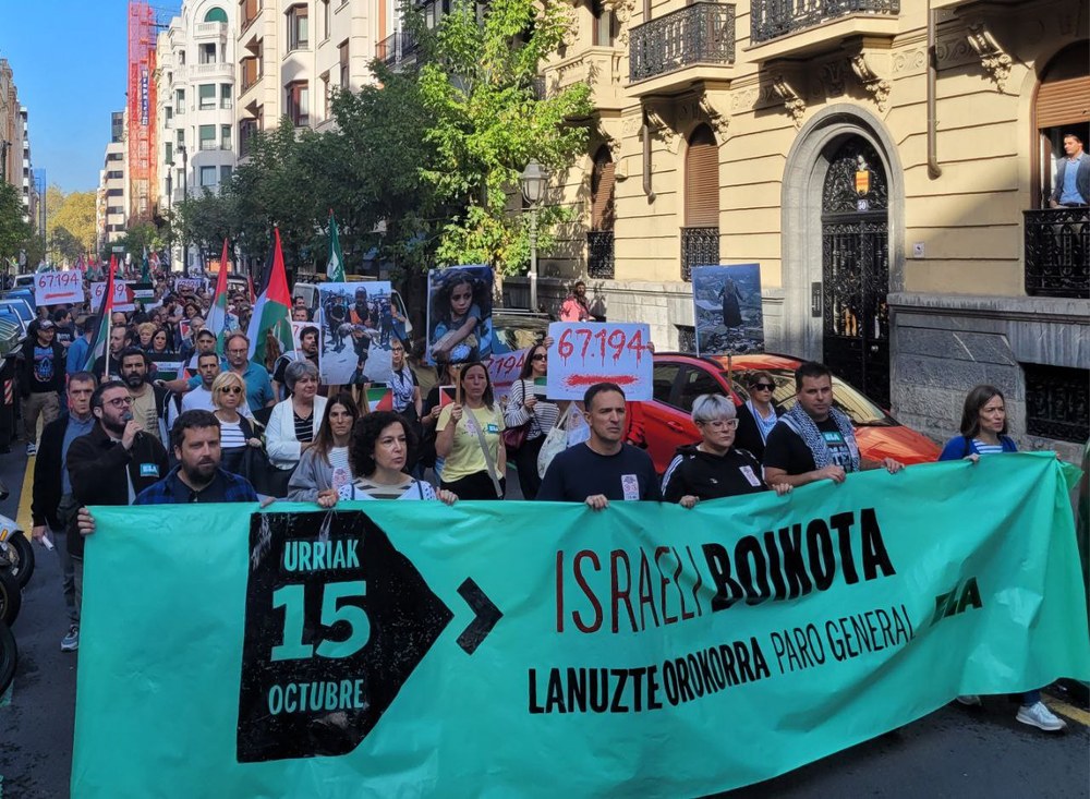 Lakuntza denuncia “la hipocresía de las instituciones europeas y de los Gobiernos de Sánchez, Pradales y Chivite”