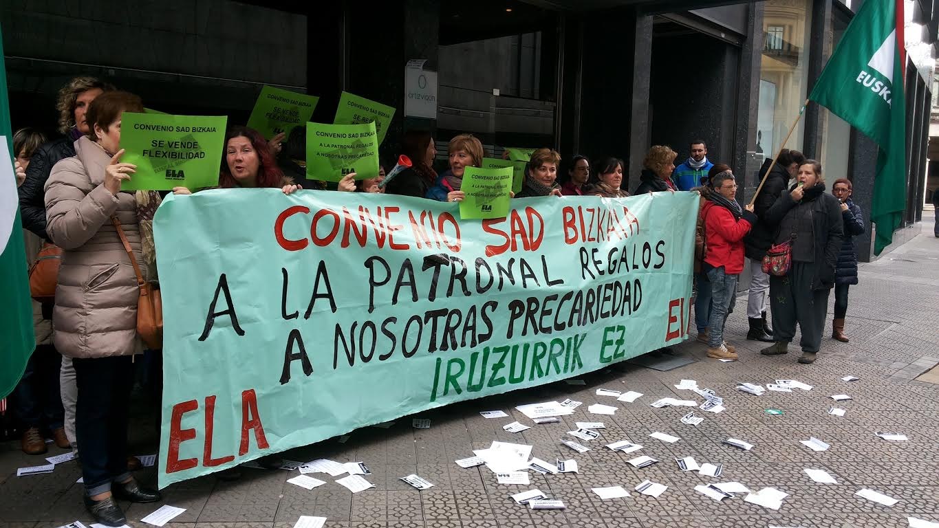 Las trabajadoras de ayuda a domicilio de Bizkaia inician movilizaciones