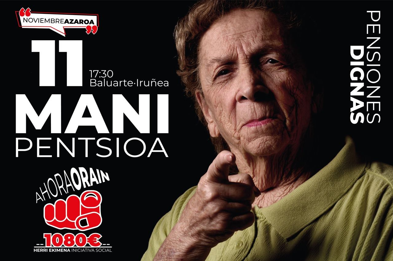 Llaman a manifestarse por una pensión mínima de 1.080 euros el 11 de noviembre
