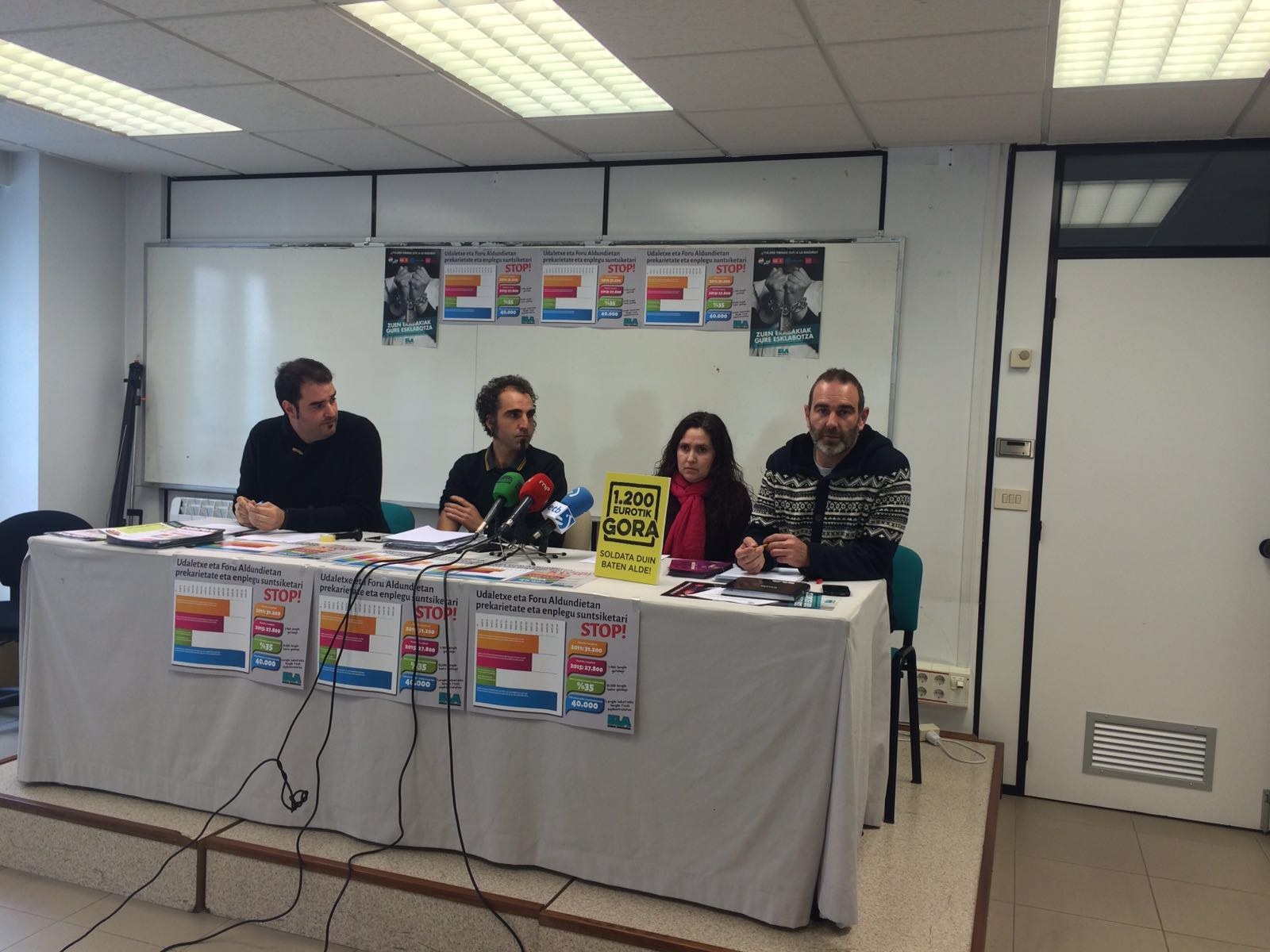 Los ayuntamientos y las diputaciones de la CAPV han perdido más de 3.400 empleos