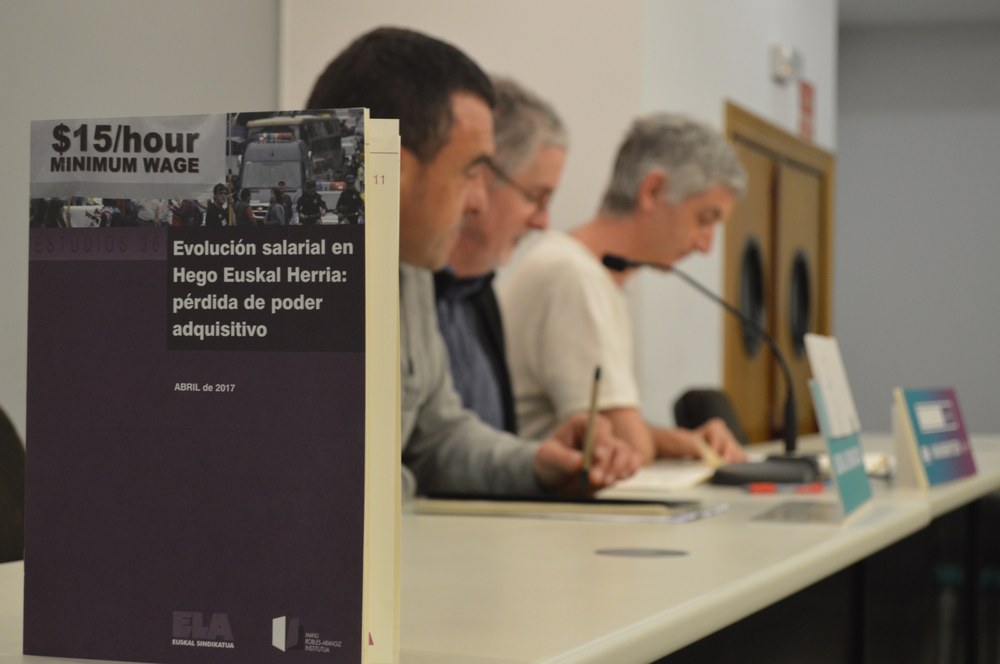 Las y los trabajadores de Hego Euskal Herria hemos perdido 1.582 millones de euros en cinco años