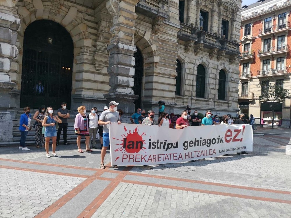 Los sindicatos denuncian ante la Diputación de Bizkaia el último accidente laboral mortal