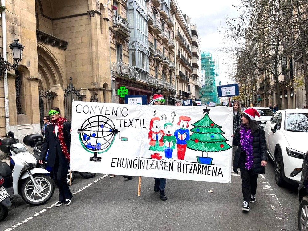 'Lotería de salarios y jornadas parciales' en la huelga del textil de Gipuzkoa