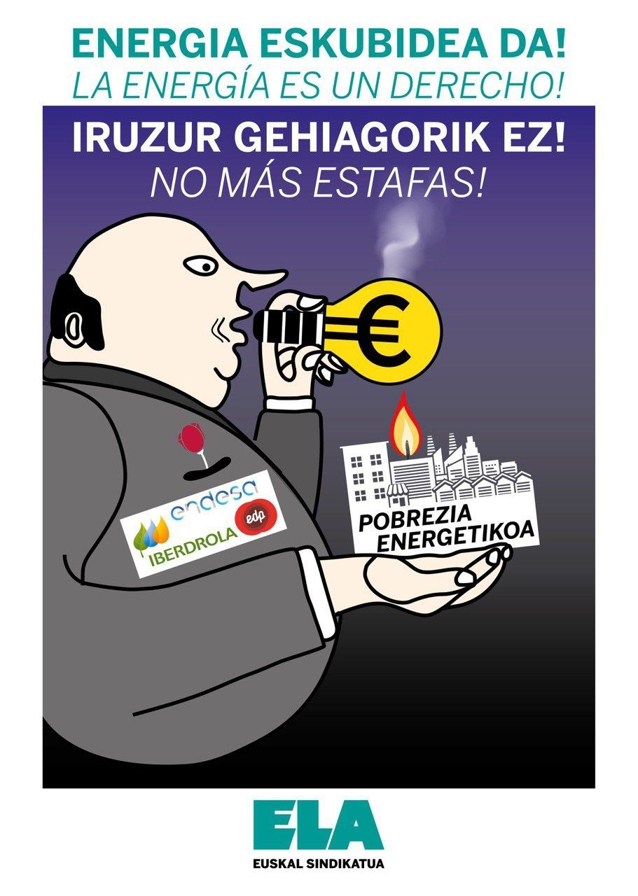 Manifestación contra el oligopolio eléctrico que hay detrás de la imparable subida de la luz y otras fuentes de energía