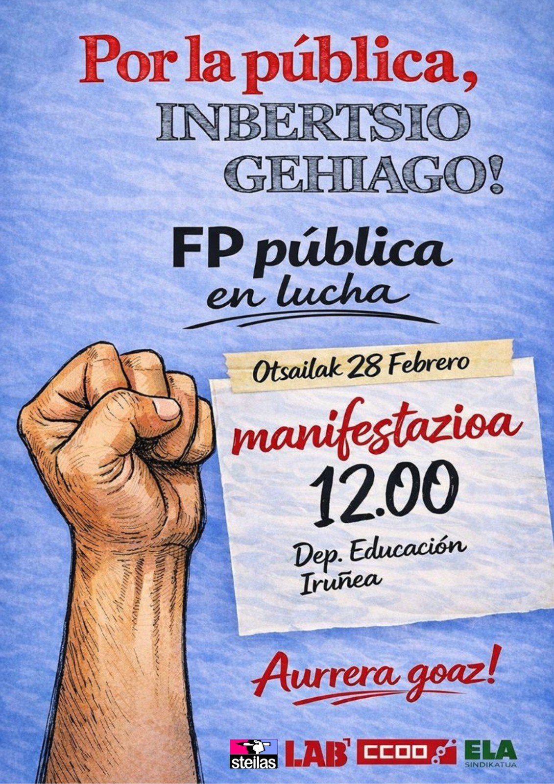 Manifestación en defensa de la FP y la educación pública