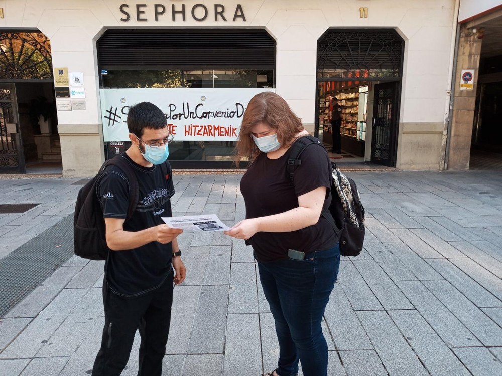 Manifestación virtual en apoyo a las trabajadoras de Sephora