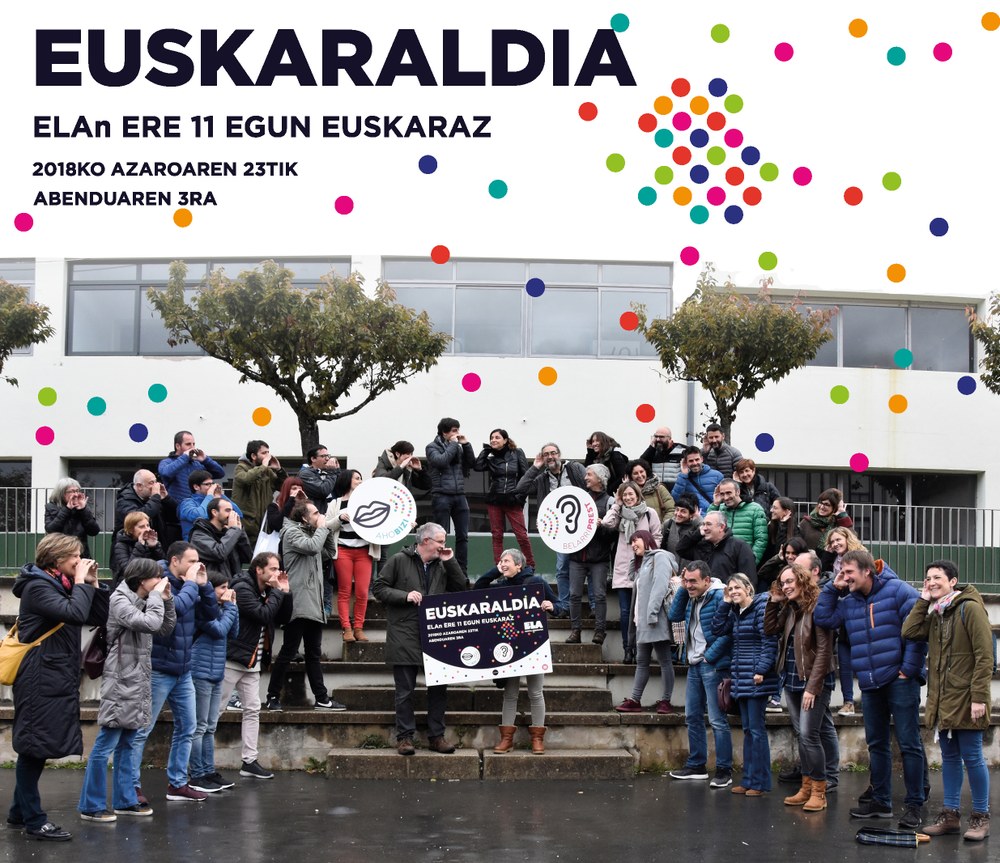 Más del 80% de la estructura de ELA  participará en Euskaraldia